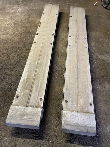 『2セット7t用』アルミブリッジ.道板.桟橋.重機用(長さ2200㎜幅280㎜）ユニック.クレーン.ユンボ