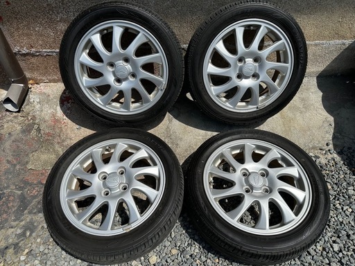 【㊗️ご成約?】【ダイハツ L375S タントカスタム RS（ターボ車）からの取り外し 15インチアルミホイール 165/55R15 