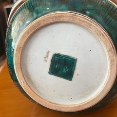 骨董品　九谷焼　角福印　花瓶の画像