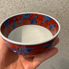 源右衛門　げんえもん　お椀　青赤花模様飯碗　食器　有田　有田団地の画像