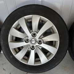 日産モコドルチェ純正 14インチ アルミホイール＋タイヤ4本セット 155/65R14 軽自動車サイズの画像