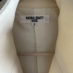 NATURAL BEAUTY BASIC ノーカラージャケット オフホワイト の画像