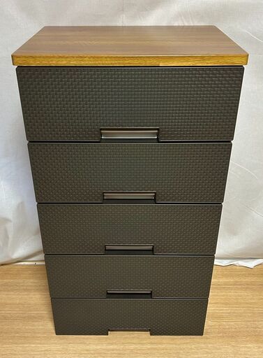 B48　天馬　フィッツプラス メッシュ FM5505 5段 ブラウン　チェスト　シンプル　収納ケース