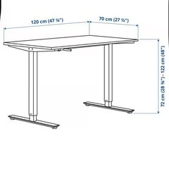 昇降式デスク　手動　IKEAの画像