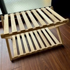 木製折りたたみ棚　　同じものをもうひとつ出品中
の画像
