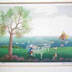 Alain＆Daniel BONNEC/ボネック兄弟【リトグラフ「モーツァルト」5号（134/200）サイン入り】額（64×49cm）の画像