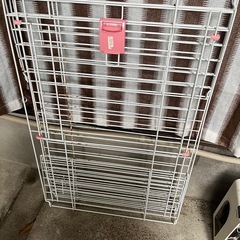 ペットゲージ　ピンクの画像