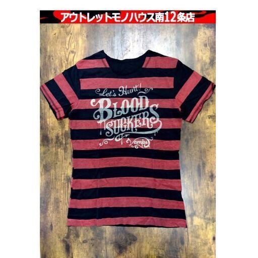 VAMPS BLOOD SUCKERS Tシャツ プリント L ブラック×レッド
