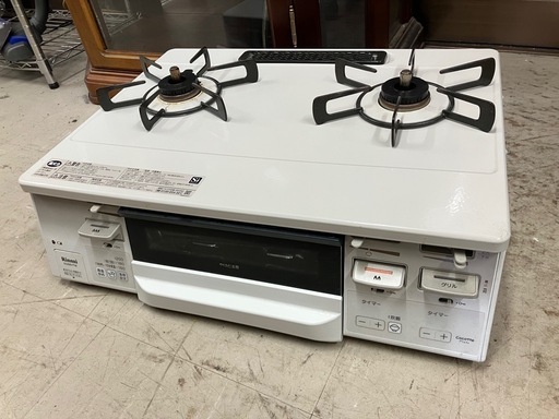 H2506-325 リンナイ ガステーブル KG66VTWL 2022年製 LPガス用 通電確認済み 中古