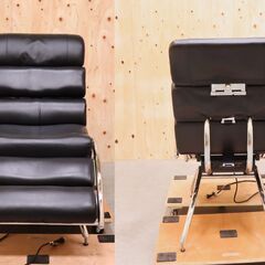 ≪zyb2262ジ≫タカラベルモント 電動シャンプーチェア① CALME/カルム ブラック リクライニングチェア/美容室/美容院 中古家具/宮城県仙台市 70522-16の画像