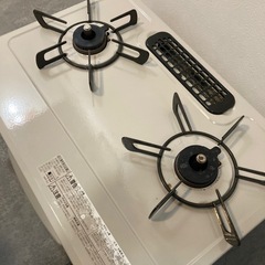 【ジモティー割】リンナイ 2019年製 2口ガスコンロ LPガス（ID1014）の画像