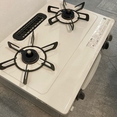 【ジモティー割】リンナイ 2019年製 2口ガスコンロ LPガス（ID1014）の画像
