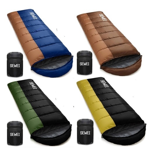 【新品】寝袋 シュラフ 4個　封筒型 足元の防風カバー  軽量 保温 防水 登山 車中泊 防災用 キャンプ 丸洗い可能 春夏秋冬　1