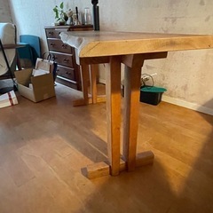 無垢材の机　差し上げますの画像