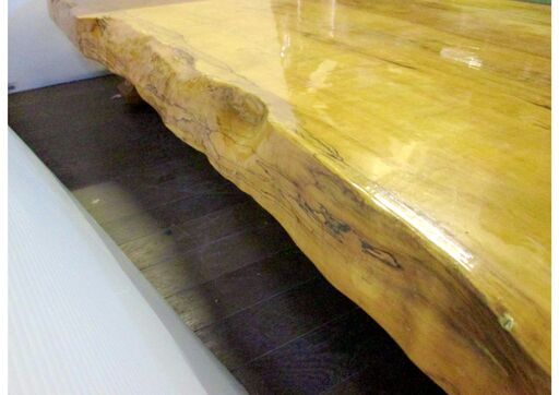 506054 / 座卓 外寸約198×90×29cm 一枚板? 天然木 / 中古品 ※お引取限定