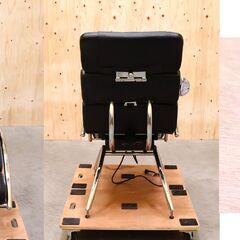 ≪zyb2264ジ≫タカラベルモント 電動シャンプーチェア CALME/カルム ブラック リクライニングチェア/美容室 中古家具/宮城県仙台市 70525-15の画像