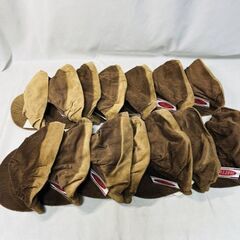 帽子15個  訳あり ワークキャップ 茶 コーデュロイ フリーサイズ 