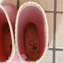 レインブーツ ピンク リボン 子供 長靴 キッズ 17.0cm の画像