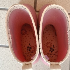 レインブーツ ピンク リボン 子供 長靴 キッズ 17.0cm の画像