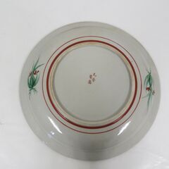 九谷焼 嶺岳 飾り皿 松鷹図 スタンド付き 直径36.5cm×高さ5cmの画像