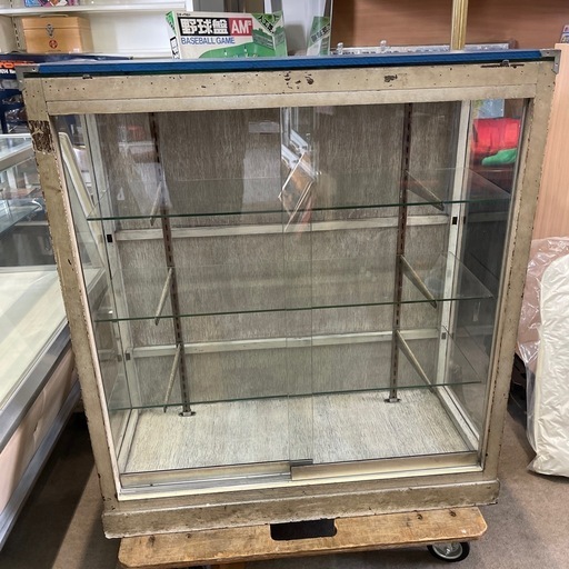 昭和レトロ　ショーケース　アンティーク　棚ガラスケース