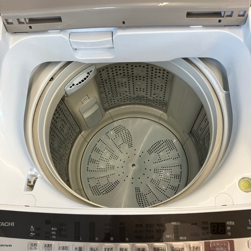 K2506-144 HITACHI 洗濯機 BW-V100E 10kg 2019年製 動作確認済み キズ汚れ有り