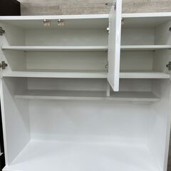 ★リユースのサカイ高崎店★TJ11967 ニトリ 食器棚（２枚扉） 白 H180×D41.5×W104.5 クリーニング済みの画像