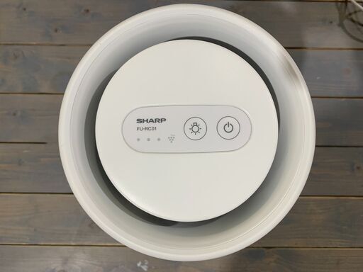 C13【高年式！】SHARP シャープ 空気清浄機 FU-RC01 2024年 プラズマクラスター W19cm コンパクト シンプル 床置き 卓上