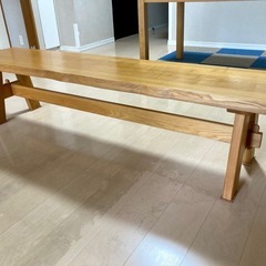 【お取引中】ダイニングベンチ180cm(ナチュラル)