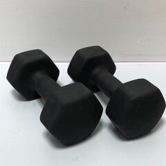 ☆ダンベル 10㎏ 2個セット 計20㎏ BeryKoKo 黒 ブラック 鉄アレイ ウエイトトレーニング 中古品(NF250613)Zi-2050の画像