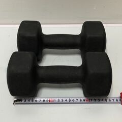 ☆ダンベル 10㎏ 2個セット 計20㎏ BeryKoKo 黒 ブラック 鉄アレイ ウエイトトレーニング 中古品(NF250613)Zi-2050の画像