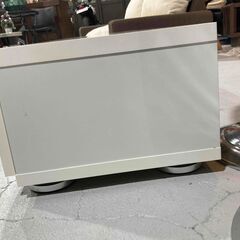 C13★家具ファクトリー★TVボード テレビ台 AVボード 前面扉 フラップ式 W150cm ホワイト 鏡面仕上げ シンプルの画像