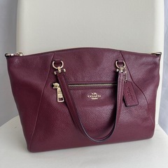 COACHハンドバッグ　レザー　レッド　