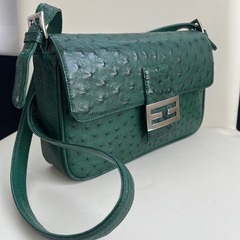 RODANIA ロダニア　オーストリッチ ショルダーバックグリーン　