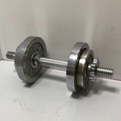 ☆ダンベル一式 計10㎏ シルバー 鉄アレイ ウエイトトレーニング 中古品(NF250613)Zi-2051の画像