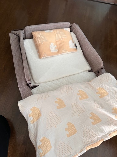 ファルスカ コンパクトベッド Free メランジブラウン 新生児 添い寝 里帰り