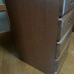 ４段チェスト　横３８×奥行４５×高さ６４ｃｍ　ノーブランドの画像