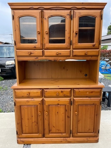 おしゃれ　カップボード　食器棚　キッチンボード　キッチン収納　カントリー調