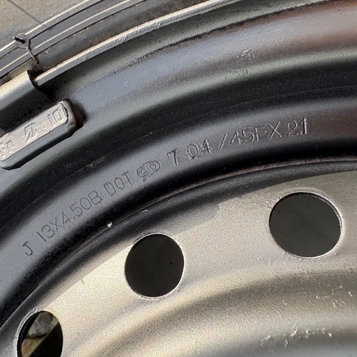 新品 ブリジストン　軽バン　軽トラ 155/65r13 セイバーリング　タイヤ　ホイール付　ホイール　てっちん 
