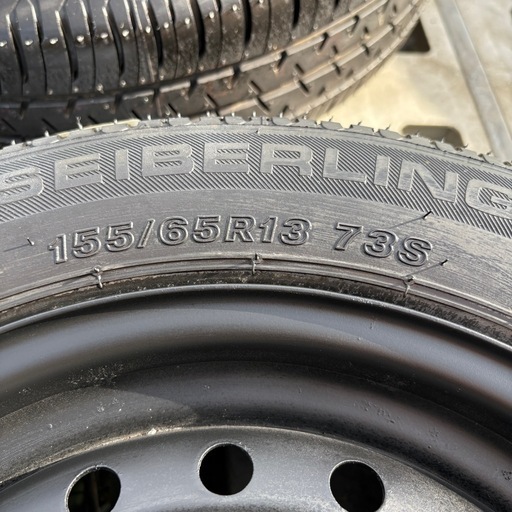新品 ブリジストン　軽バン　軽トラ 155/65r13 セイバーリング　タイヤ　ホイール付　ホイール　てっちん 
