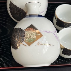 山本寛斎　徳利　お猪口　盆付き８点セットの画像