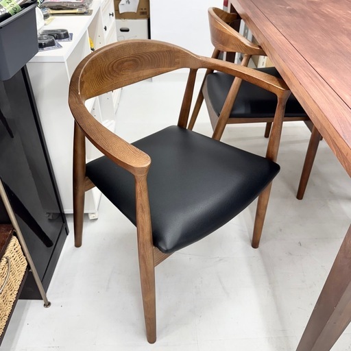 【お買い得‼️】定価121,000円♪ サンコウ 150cm幅4人掛けダイニングテーブルセット ウォールナット材 ダークブラウン♪