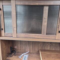 【配送無料】食器棚　木目調 ✨美品✨　　　　　　　7719の画像