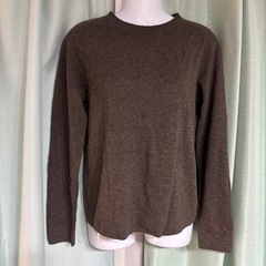 1379.UNIQLO M カシミヤ 長袖セーター ブラウン⭐︎