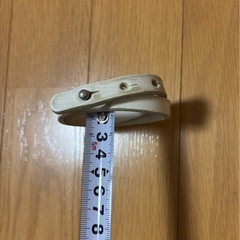 本革 レザーブレスレット ベージュ ダブル巻き ユニセックスの画像