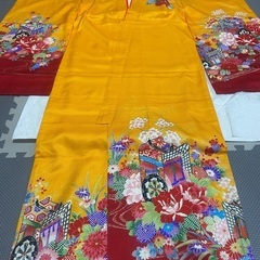 七五三　着物　黄色の画像