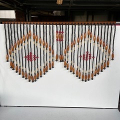 昭和レトロ 玉暖簾 ウッドビーズ のれん