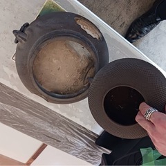 アンティーク茶釜セットの画像