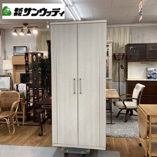 ジモティー限定価格！⭐ S382 サンウッディ モール80 ワードローブ クローゼット 幅80cm USED 美品