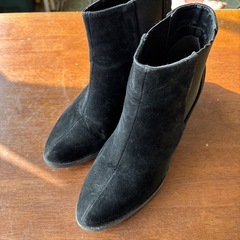おサイズLL　ショートブーツ　ブラック